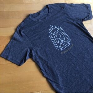 Up North Trading Company “Camping is Lit” Tee, Gray, White Size S